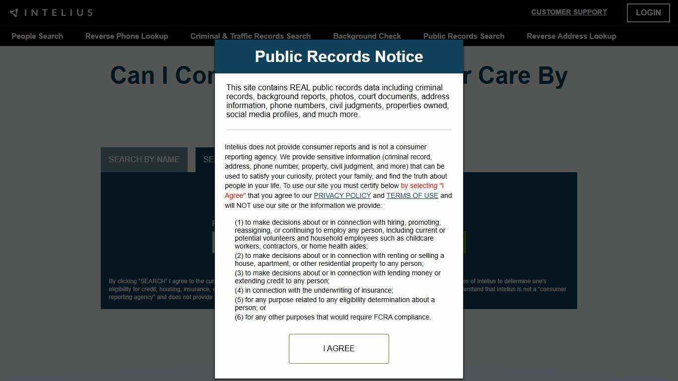 Can I Contact Intelius Customer Care By Phone? | Intelius Help Center